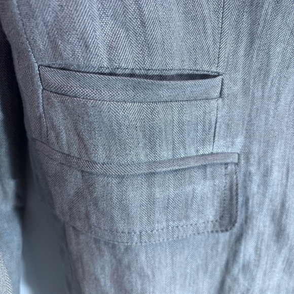 J CREW Sz 12 Blazer Schoolboy Pockets Lined Crinkled Fabric Shoulder Pads - Picture 2 of 10